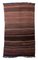 Dark Brown Kilim Carpet with Stripes & Color Gradient, 1950s 1