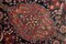 Floral Rusty Red Sarough Rug with Border and Medallion, 1940s 6