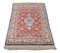 Floral Rusty Red Silk Hereke Rug with Border and Medallion, 1980s 5