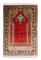 Middle East Floral Rusty Red Silk Rug with Border, 1980s 1