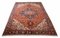 Geometric Rusty Red Heriz Rug with Border and Medallion, 1920s 4