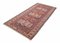 Antique Middle East Geometric Rusty Red Runner Rug with Border and Diamonds 6