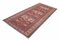 Antique Middle East Geometric Rusty Red Runner Rug with Border and Diamonds 7