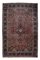 Middle East Floral Wine Red Rug with Border and Medallion, 1930s 1