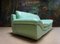 Large Vintage Mint Green Leather 2-Seat Sofa, 1980s 13
