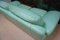 Large Vintage Mint Green Leather 2-Seat Sofa, 1980s 12