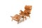 Pernilla Lounge Chairs in Cognac by Bruno Mathsson for Dux, 1970s, Set of 2 3