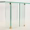 Glass and Brass Console Table, 1970s 6