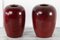 Glazed Red Vases, 1960s, Set of 2 1