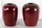 Vases Rouges Vernis, 1960s, Set de 2 1