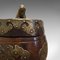 Small Antique Chinese Mahogany & Brass Spice Jar 10