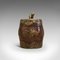 Small Antique Chinese Mahogany & Brass Spice Jar 4
