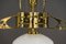 Antique Art Nouveau Adjustable Chandelier with Opal Glass, Vienna, 1910s 24