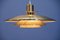 Danish Brass Ceiling Lamp, 1970s 3