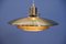 Danish Brass Ceiling Lamp, 1970s 5