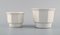 Flower Pot Covers in White Glazed Stoneware from Gustavsberg, Sweden, 1970s, Set of 3 2