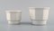 Flower Pot Covers in White Glazed Stoneware from Gustavsberg, Sweden, 1970s, Set of 3, Image 2