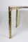 Bamboo Style and Silvered Brass Dining Table & Chairs Set, 1980s, Set of 5 4