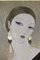 Art Deco Style Painted Woman Portrait Canvas 2