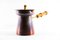 Copper, Brass, and Bamboo Coffee Pot, 1950s 7