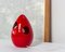 Italienische Rote Keramik Tischlampe von Pino Spagnolo für Sicart, 1970er 4