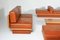 Beech & Leather Living Room Set by Mario Marenco, Italy, 1970s, Set of 6 10