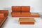 Beech & Leather Living Room Set by Mario Marenco, Italy, 1970s, Set of 6 2