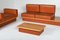 Beech & Leather Living Room Set by Mario Marenco, Italy, 1970s, Set of 6 9