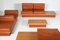 Beech & Leather Living Room Set by Mario Marenco, Italy, 1970s, Set of 6 4