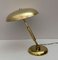 Lámpara de mesa Mid-Century Modern ajustable de latón de Giovanni Michelucci para Lariolux, años 40, Imagen 8