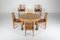 Juego de mesa y sillas racionalista ovalado de roble, Holanda, años 20. Juego de 5, Imagen 1