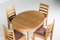 Rationalist Oval Dining Table & Chairs Set in Oak, Holland, 1920s, Set of 5 5