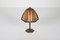 Art Deco Bronze und Farbglas Stehlampe, Niederlande, 1920er 1