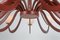 Postmodern Red Lacquered Chandelier Attributed to Lapo Binazzi, 1960s, Immagine 6