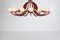 Postmodern Red Lacquered Chandelier Attributed to Lapo Binazzi, 1960s 2