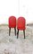 Italienische Vintage Esszimmerstühle aus Rotem Leder von Zanotta, 1980er, 2er Set 3