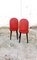 Vintage Italian Red Leather Dining Chairs from Zanotta, 1980s, Set of 2 3