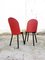 Italienische Vintage Esszimmerstühle aus Rotem Leder von Zanotta, 1980er, 2er Set 6