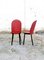 Italienische Vintage Esszimmerstühle aus Rotem Leder von Zanotta, 1980er, 2er Set 1