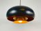 Danish Copper and Black Pendant Lamp, 1960s 2