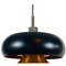 Danish Copper and Black Pendant Lamp, 1960s 1