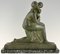 Sculpture Huguenin Dumittan, Mère et Enfant, Bronze, 1930s 2