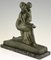 Huguenin Dumittan, Mutter und Kind Skulptur, Bronze, 1930er 4