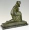 Scultura Huguenin Dumittan, madreperla, bronzo, anni '30, Immagine 5