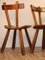 Chaises de Salon Brutalistes en Orme, 1960s, Set de 5 7