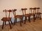 Brutalist Elm Dining Chairs, 1960s, Set of 5, Image 4