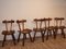 Chaises de Salon Brutalistes en Orme, 1960s, Set de 5 13