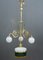 Viennese Adjustable Opal Glass Chandelier, 1908, Image 3