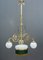 Viennese Adjustable Opal Glass Chandelier, 1908, Image 1