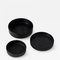 Black Ceramic Bowls, 1950s, Set of 3 2